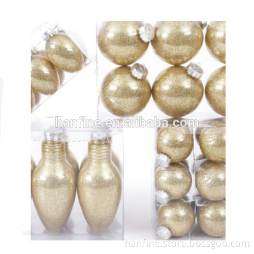 Wholesale round outdoor PET clear plastic christmas balls